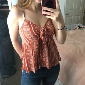 NEW | Boutique | button detail tie tank | Small